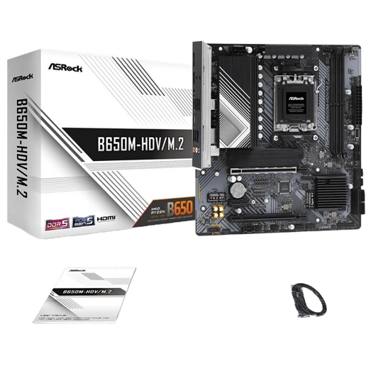ASRock B650M-HDV/M.2 mATX Motherboard for AMD Socket AM5 CPUs